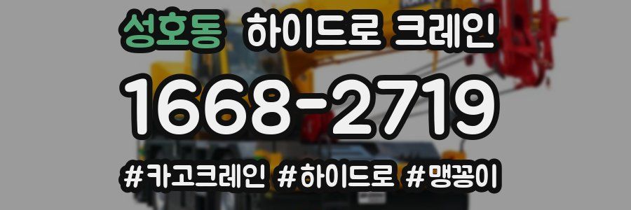 성호동 하이드로 크레인