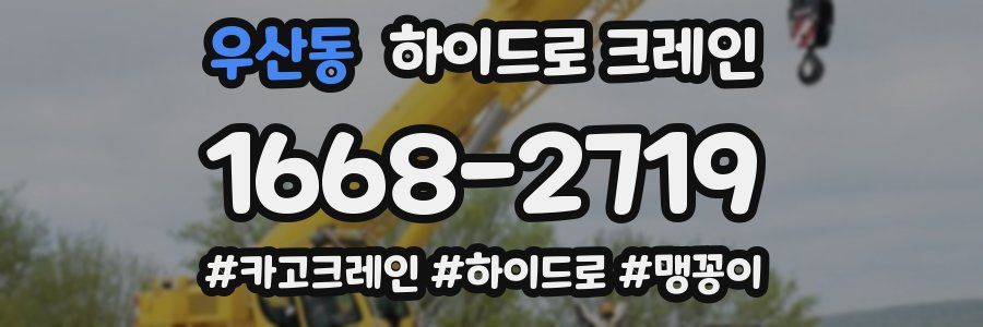 우산동 하이드로 크레인