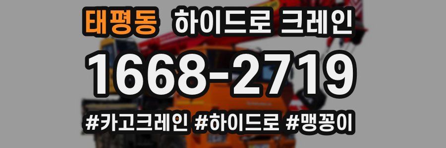 태평동 하이드로 크레인