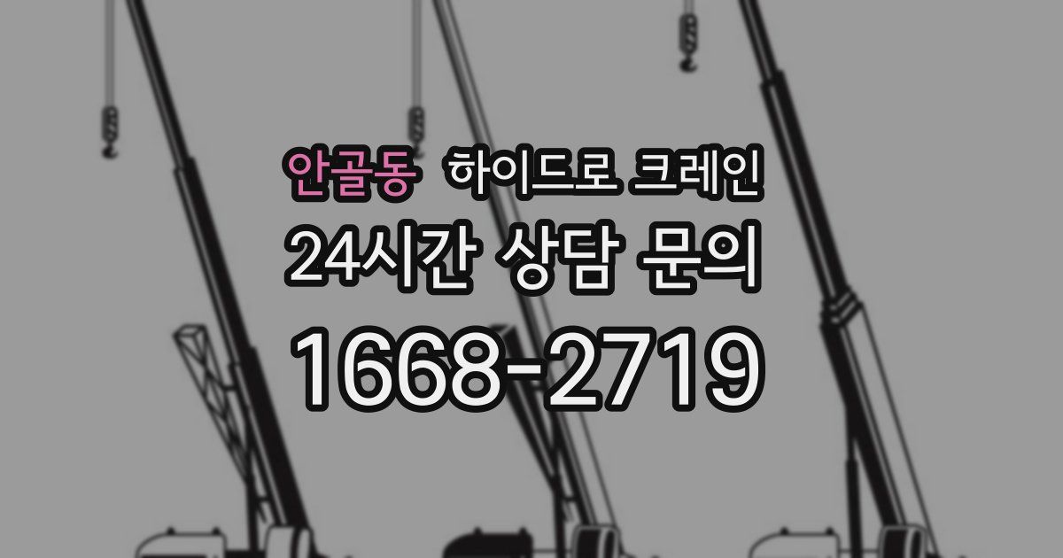 안골동 하이드로 크레인