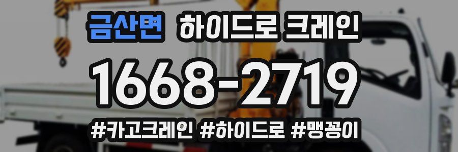 금산면 하이드로 크레인