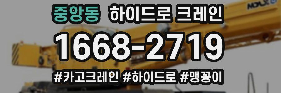 중앙동 하이드로 크레인