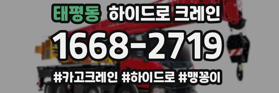 태평동 하이드로 크레인