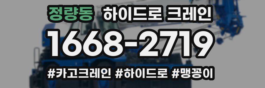 정량동 하이드로 크레인