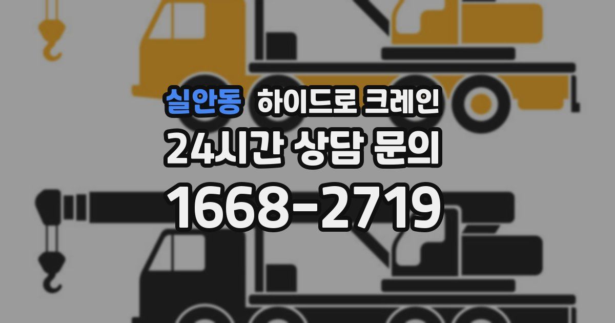 실안동 하이드로 크레인