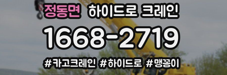 정동면 하이드로 크레인