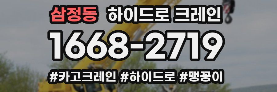 삼정동 하이드로 크레인