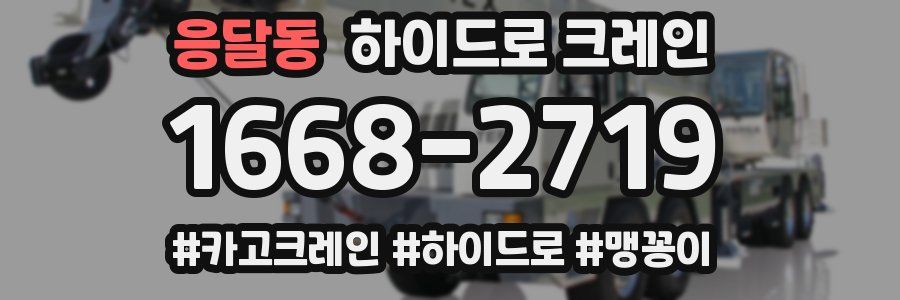 응달동 하이드로 크레인