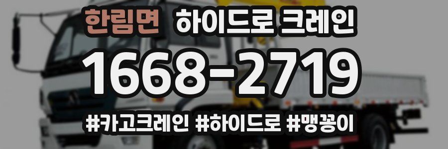 한림면 하이드로 크레인