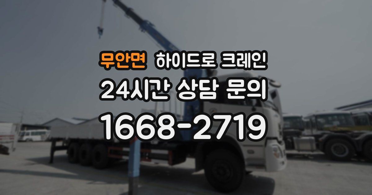 무안면 하이드로 크레인