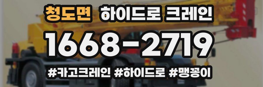 청도면 하이드로 크레인