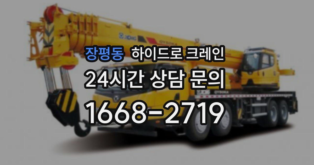 장평동 하이드로 크레인