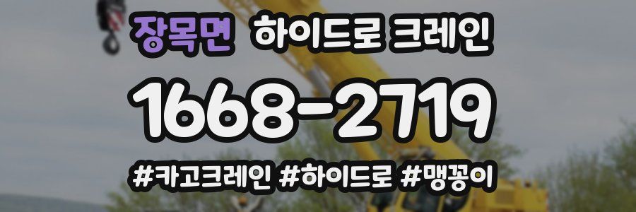 장목면 하이드로 크레인