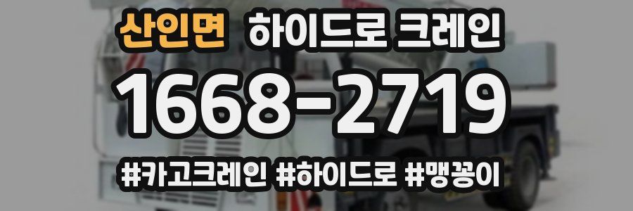 산인면 하이드로 크레인