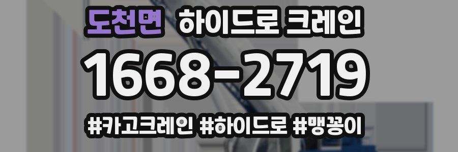 도천면 하이드로 크레인