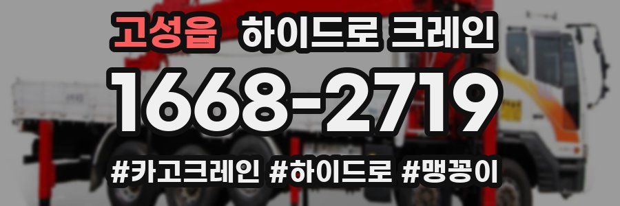 고성읍 하이드로 크레인