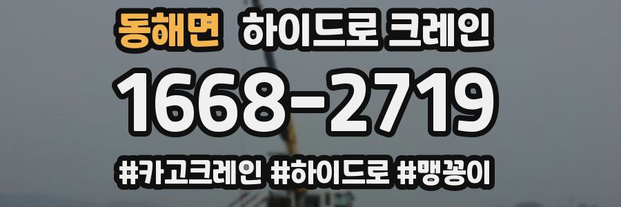 동해면 하이드로 크레인