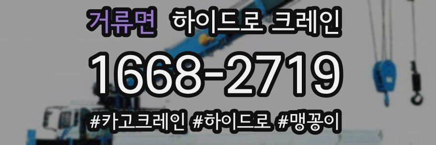 거류면 하이드로 크레인