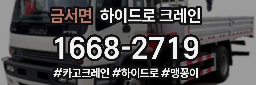 금서면 하이드로 크레인