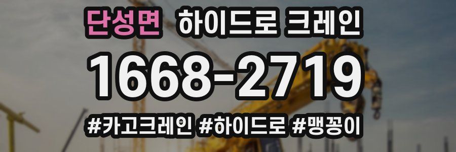 단성면 하이드로 크레인