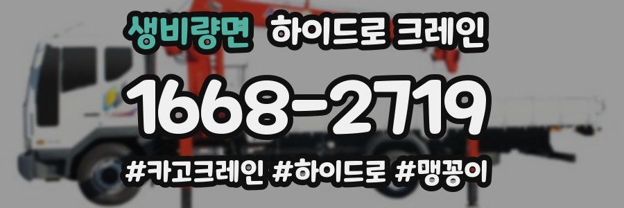 생비량면 하이드로 크레인