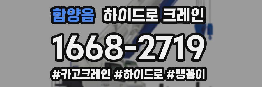 함양읍 하이드로 크레인