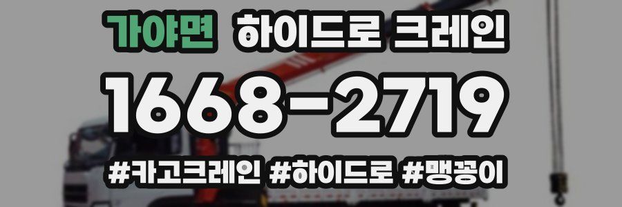 가야면 하이드로 크레인