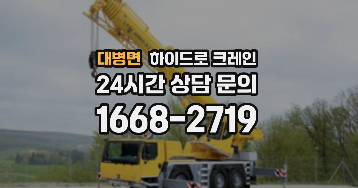 대병면 하이드로 크레인