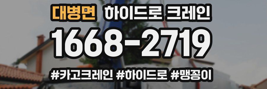 대병면 하이드로 크레인