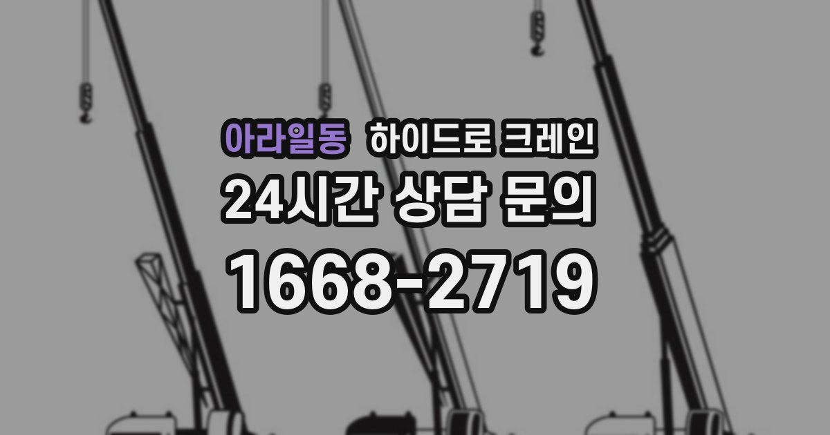 아라일동 하이드로 크레인
