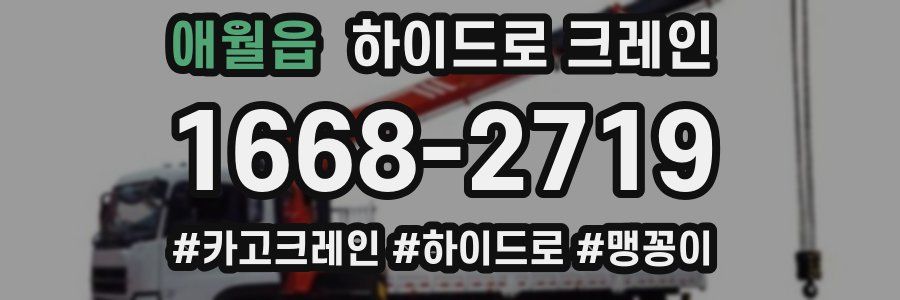 애월읍 하이드로 크레인