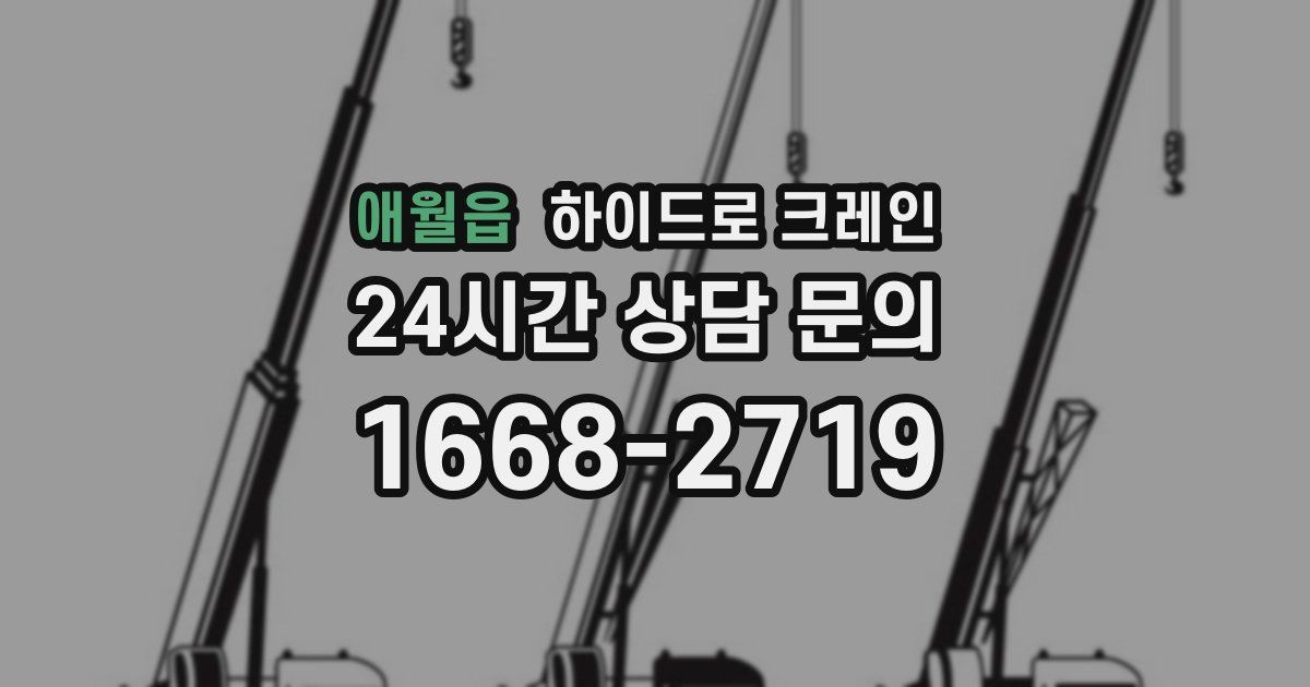 애월읍 하이드로 크레인