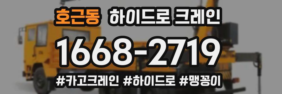 호근동 하이드로 크레인