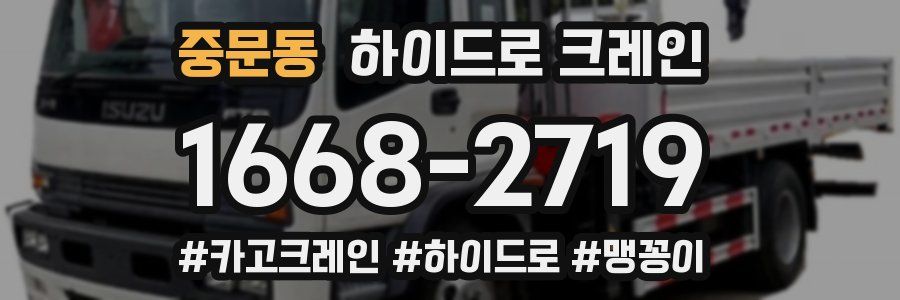 중문동 하이드로 크레인