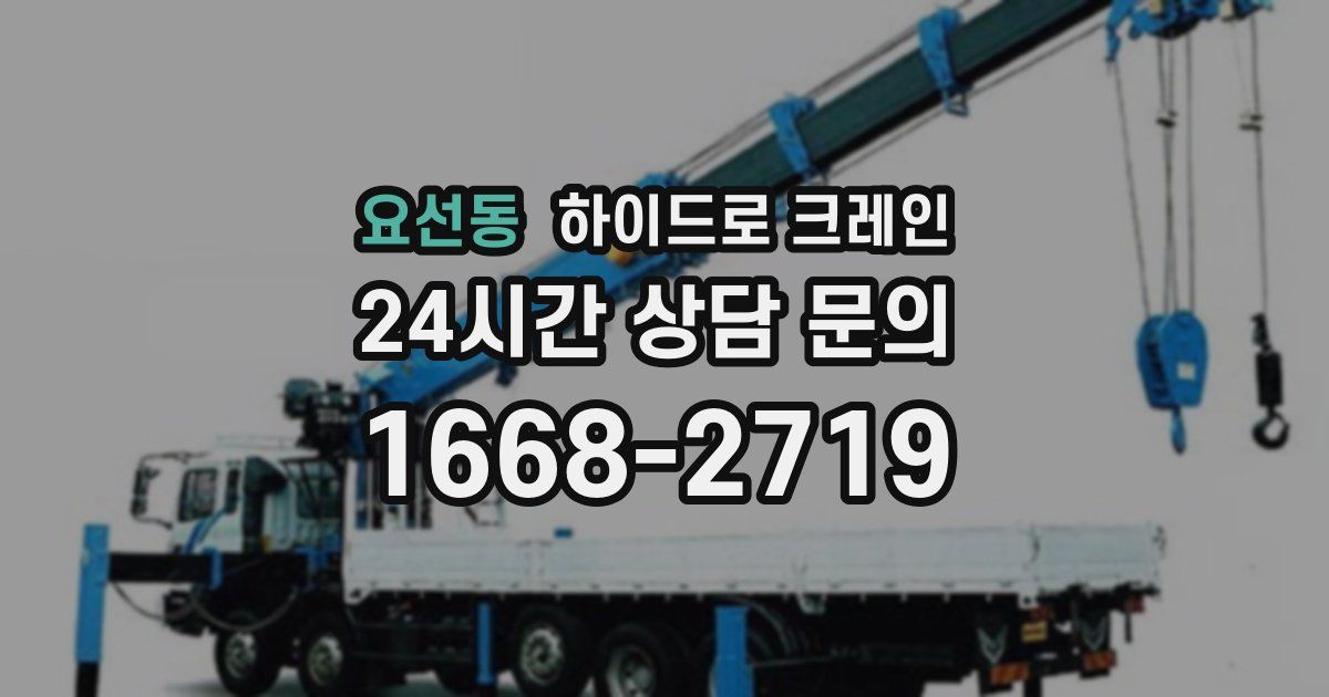요선동 하이드로 크레인