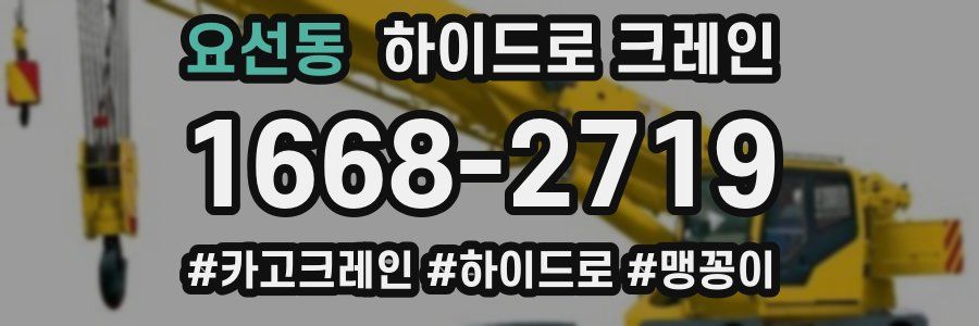 요선동 하이드로 크레인