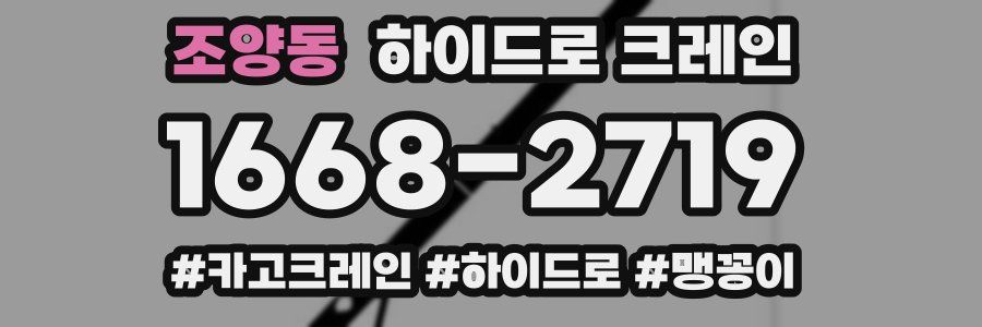 조양동 하이드로 크레인