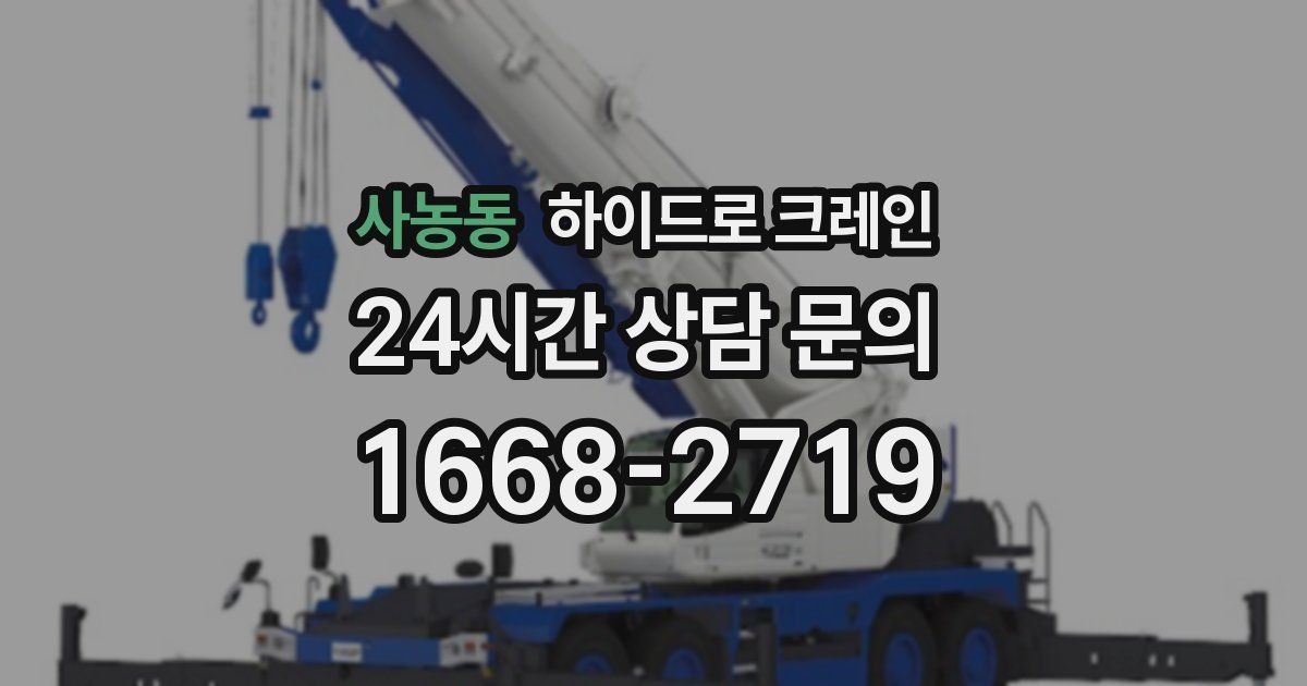 사농동 하이드로 크레인
