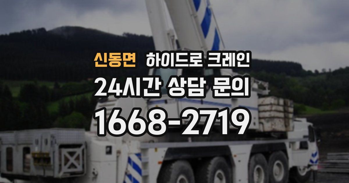 신동면 하이드로 크레인