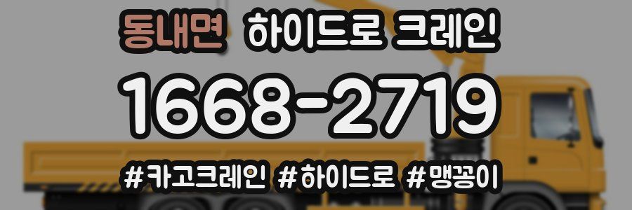 동내면 하이드로 크레인