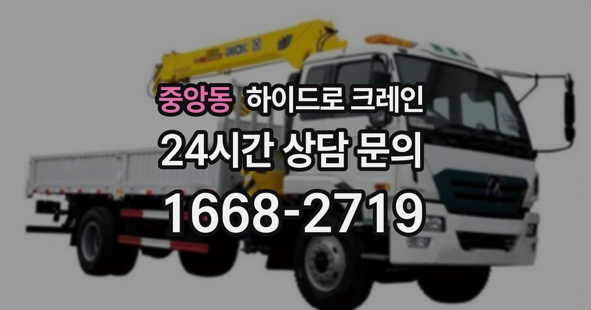 중앙동 하이드로 크레인