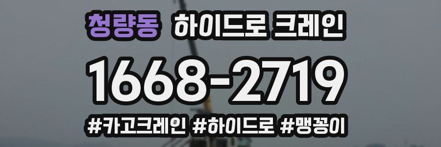 청량동 하이드로 크레인