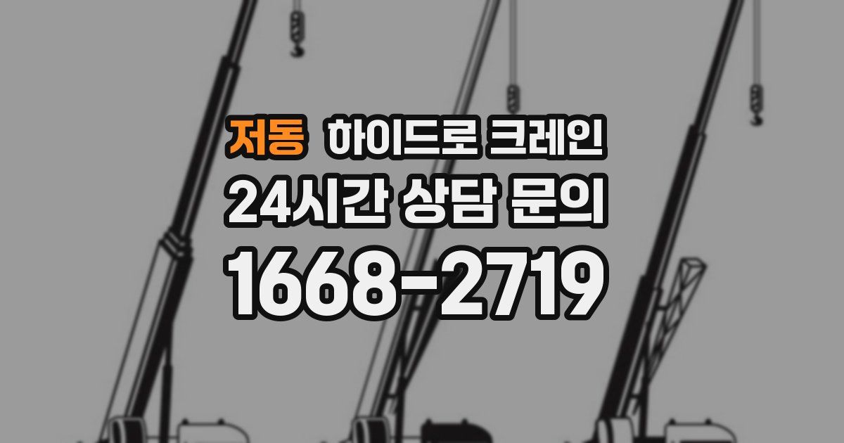 저동 하이드로 크레인