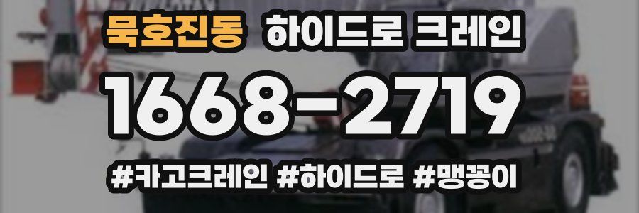 묵호진동 하이드로 크레인