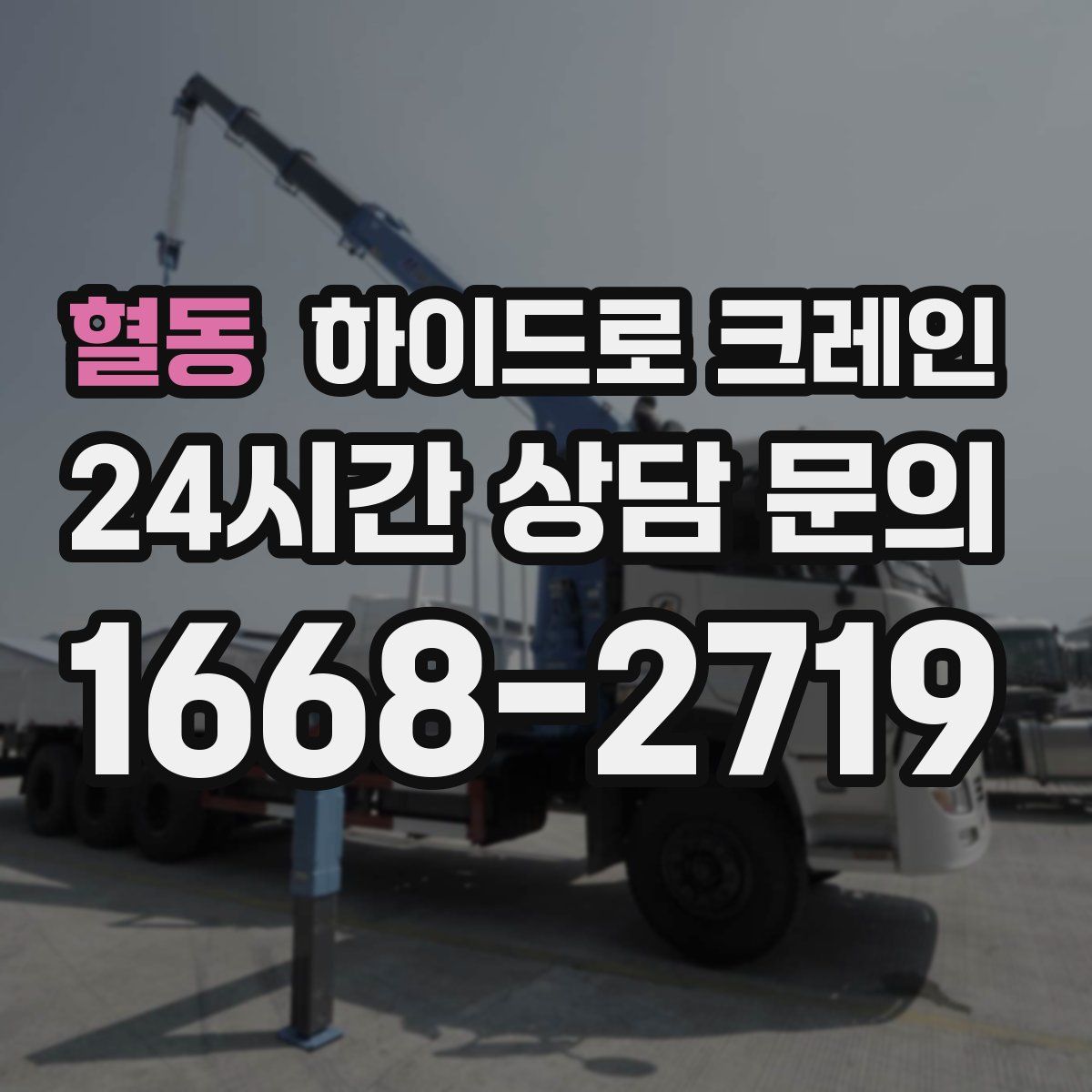 혈동 하이드로 크레인