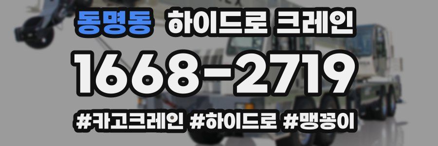 동명동 하이드로 크레인