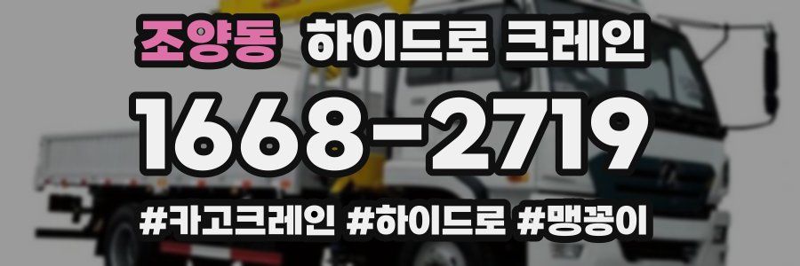 조양동 하이드로 크레인