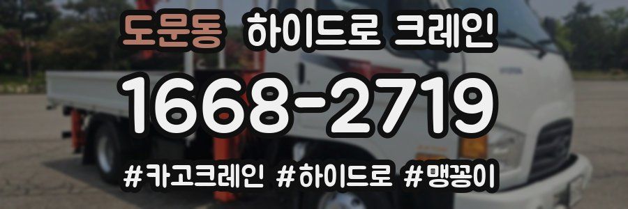 도문동 하이드로 크레인