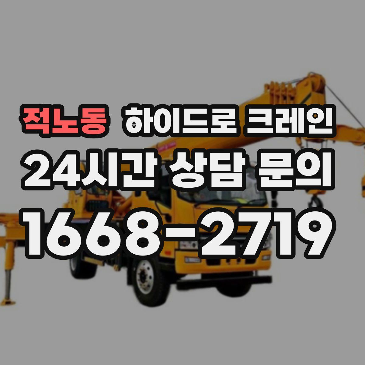 적노동 하이드로 크레인