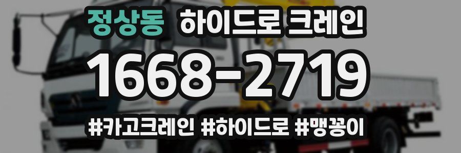 정상동 하이드로 크레인